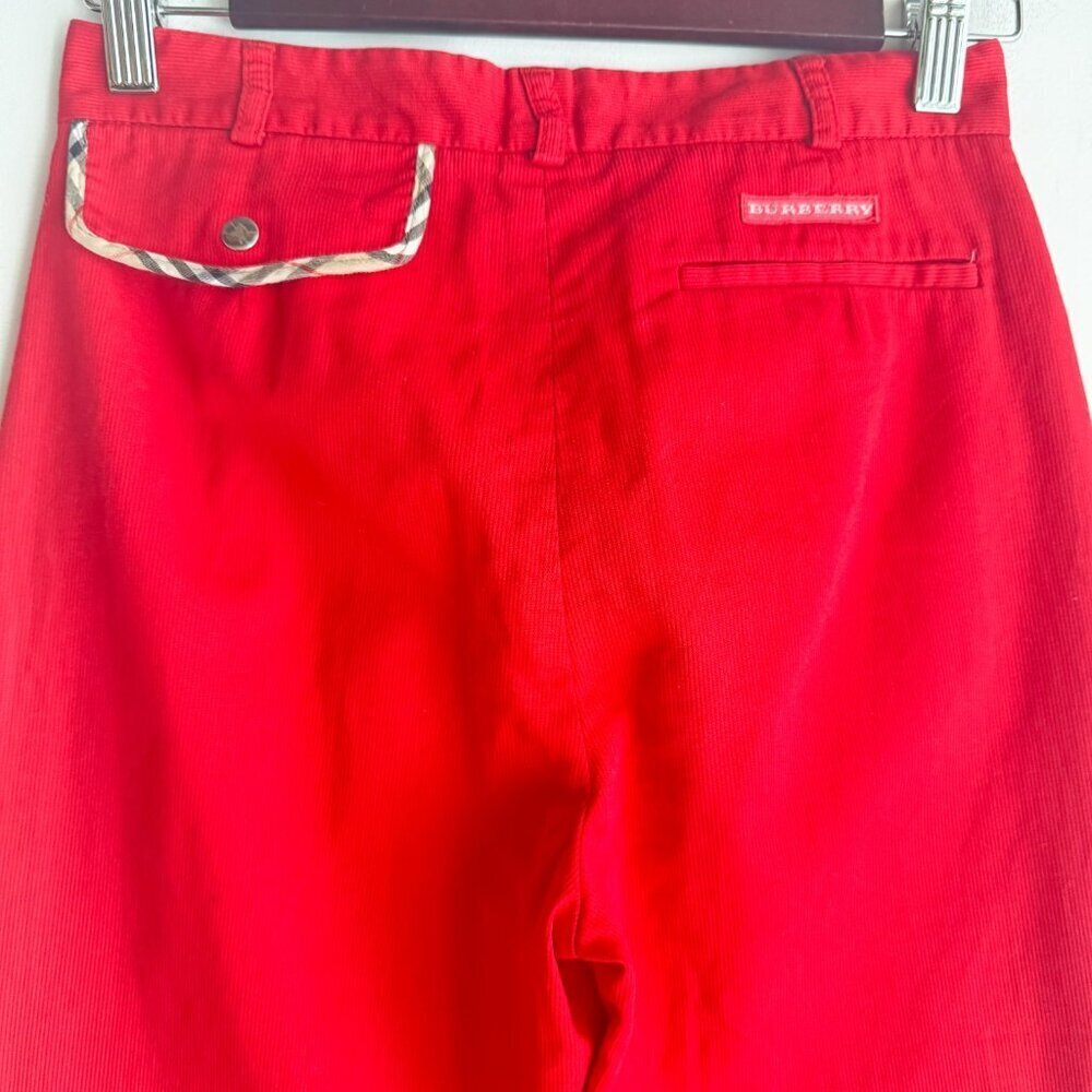Burberry Golf Red Corduroy Bootcut High waist Pants 0/2 - Picture 6 of 15